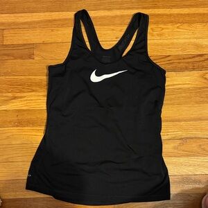 Nike Women's Black and White Tank Top